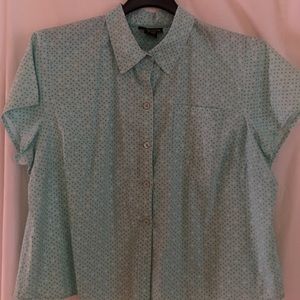 Style & Co cap sleeves button down shirt